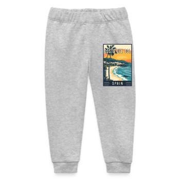 Discover Mediterranean Costa del Sol in Spain - Baby Organic Sweatpants by Stanley/Stella - heather grey - Front