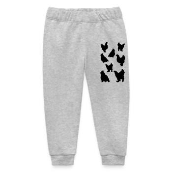 Hen club in black - Baby Organic Sweatpants by Stanley/Stella - heather grey - Front