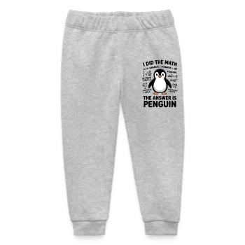 Mathe Sprüche Pinguin Lustiges Mathe Geschenk - Baby Organic Jogginghose Baby Tumbler von Stanley/Stella - Grau meliert - Vorne