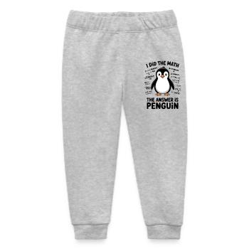Mathe Sprüche Pinguin Lustiges Mathe Geschenk  - Baby Organic Jogginghose Baby Tumbler von Stanley/Stella - Grau meliert - Vorne
