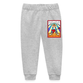 Stained Glass Rock Guitarist - Baby Organic Sweatpants by Stanley/Stella - heather grey - Front