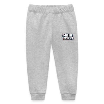 he is risen - Baby Organic Sweatpants by Stanley/Stella - heather grey - Front