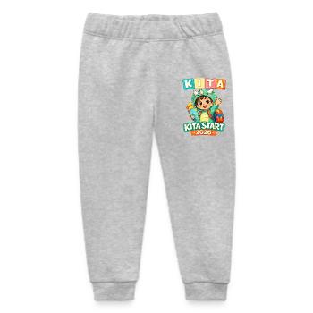 Kita Start 2026 Dino boy with school cone - Baby Organic Sweatpants by Stanley/Stella - heather grey - Front