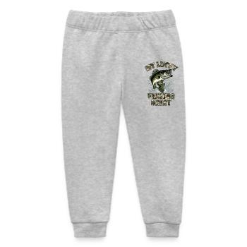 Fishing Angler Boy Fishing Fishing Saying Kids - Baby Organic Sweatpants by Stanley/Stella - heather grey - Front