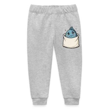 Meerestier fisch in Tasche traurig - Baby Organic Jogginghose Baby Tumbler von Stanley/Stella - Grau meliert - Vorne