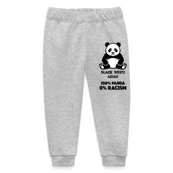Panda against racism - Baby Organic Sweatpants by Stanley/Stella - heather grey - Front