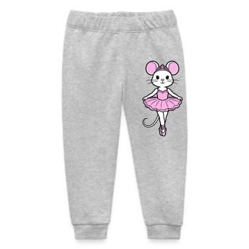 ballerina mouse - Baby Organic Sweatpants by Stanley/Stella - heather grey - Front