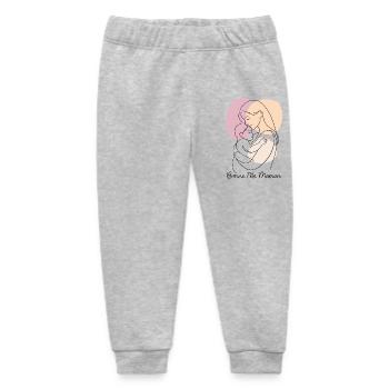 Dessin au Trait Étreinte maternelle Fête des mères - Pantalon de jogging bébé bio Stanley/Stella - gris chiné - Devant