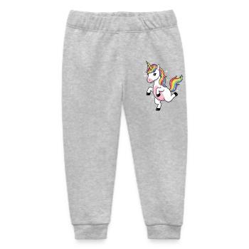 Rainbow Unicorn Sparkle - Baby Organic Sweatpants by Stanley/Stella - heather grey - Front