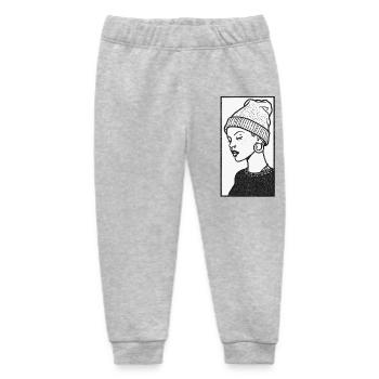 Hip Hop Face #4 - Baby Organic Jogginghose Baby Tumbler von Stanley/Stella - Grau meliert - Vorne