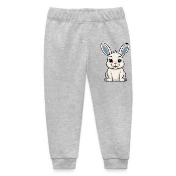 White Rabbit - Baby Organic Sweatpants by Stanley/Stella - heather grey - Front