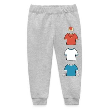 Minimalistische Fußballmannschaftsaufstellung Grafik - Baby Organic Jogginghose Baby Tumbler von Stanley/Stella - Grau meliert - Vorne