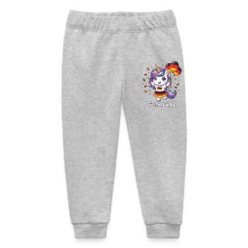 Kawaii Germany Unicorn - Baby Organic Sweatpants by Stanley/Stella - heather grey - Front