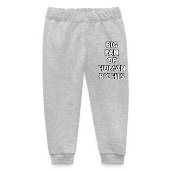 Big Fan of Human Rights - Baby Organic Sweatpants by Stanley/Stella - heather grey - Front