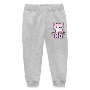 Sassy Cat: Instant No Sticker - Baby Organic Sweatpants by Stanley/Stella - heather grey - Front