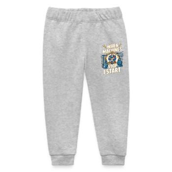 Industrial Electrician When Machines Stop Repair - Baby Organic Jogginghose Baby Tumbler von Stanley/Stella - Grau meliert - Vorne