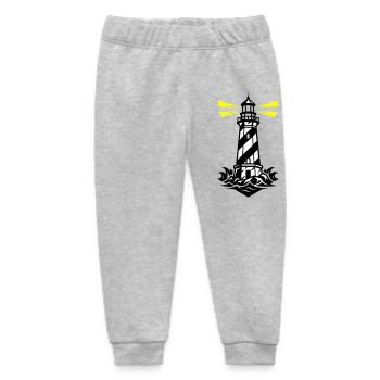 Lighthouse Coast Icon - Baby Organic Sweatpants by Stanley/Stella - heather grey - Front
