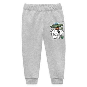 Aliens Made Me Do It UFO  - Baby Organic Sweatpants by Stanley/Stella - heather grey - Front