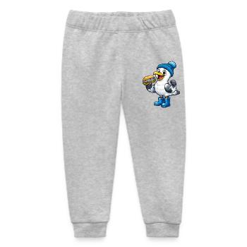 Möwe in Stiefeln - Baby Organic Jogginghose Baby Tumbler von Stanley/Stella - Grau meliert - Vorne