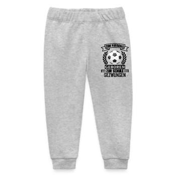 Zum Fussball geboren zur Schule gezwungen Fußball - Baby Organic Jogginghose Baby Tumbler von Stanley/Stella - Grau meliert - Vorne