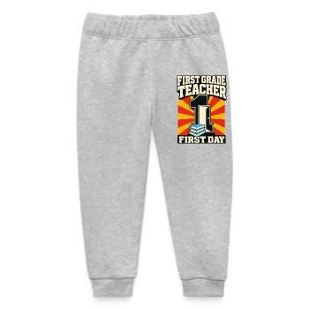 Erster Schultag Erste Klasse Lehrerin Grundschule - Baby Organic Jogginghose Baby Tumbler von Stanley/Stella - Grau meliert - Vorne