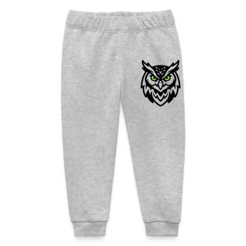 Owl Mascot E Sport Logo - Baby Organic Sweatpants by Stanley/Stella - heather grey - Front
