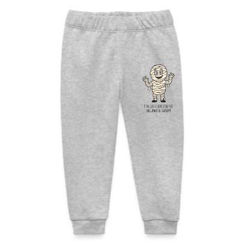 Here For The Halloween Candy Mummy - Funny Child - Baby Organic Sweatpants by Stanley/Stella - heather grey - Front