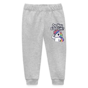 Unicorn Gym, hebst du überhaupt Gewichte? - Baby Organic Jogginghose Baby Tumbler von Stanley/Stella - Grau meliert - Vorne