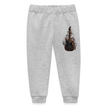 Burning Guitar – Chemise Dark Rock - Pantalon de jogging bébé bio Stanley/Stella - gris chiné - Devant