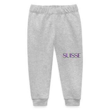 SWITZERLAND. COUNTRY. GENEVA. HUMOR. COUNTRY. FLAG - Baby Organic Sweatpants by Stanley/Stella - heather grey - Front