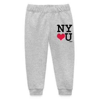 new york loves you by wam - Baby Organic Sweatpants by Stanley/Stella - heather grey - Front