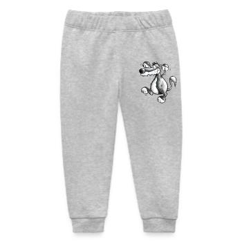Wild Wolf - Canis Lupus - Cartoon - Baby Organic Sweatpants by Stanley/Stella - heather grey - Front