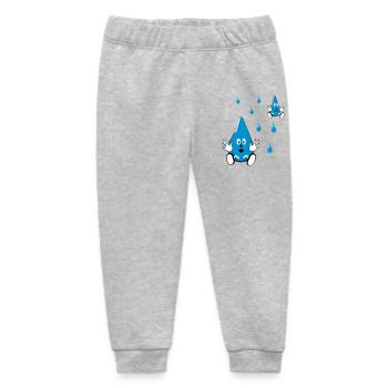Kleine Wassertropfen Freunde - Baby Organic Jogginghose Baby Tumbler von Stanley/Stella - Grau meliert - Vorne