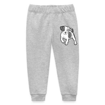dog - Baby Organic Sweatpants by Stanley/Stella - heather grey - Front