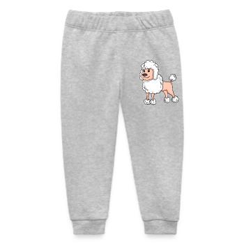Pudel Weiß Hunderasse - Baby Organic Jogginghose Baby Tumbler von Stanley/Stella - Grau meliert - Vorne