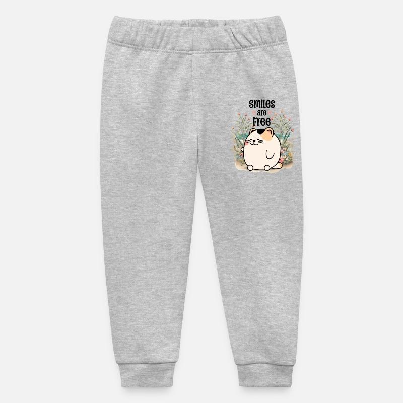 Les sourires sont gratuits - Pantalon de jogging bébé bio Stanley/Stella - gris chiné
