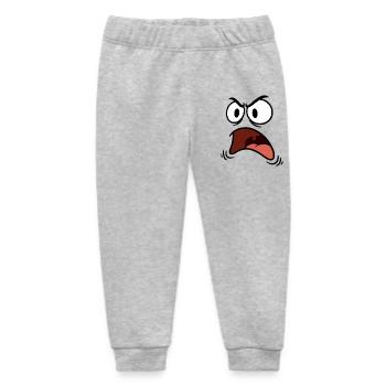 Angry face comic - Baby Organic Sweatpants by Stanley/Stella - heather grey - Front
