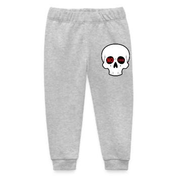 No_Signal_Skull_Minimal_Streetwear - Baby Organic Sweatpants by Stanley/Stella - heather grey - Front