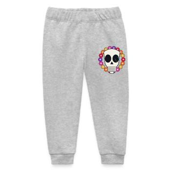 Colorful Skull Balls Necklace - Baby Organic Sweatpants by Stanley/Stella - heather grey - Front