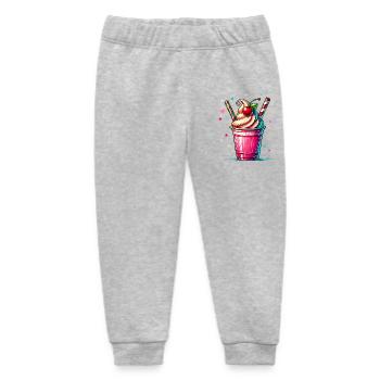 Seductive Cherry Dreams: Cherry Milkshake - Baby Organic Sweatpants by Stanley/Stella - heather grey - Front