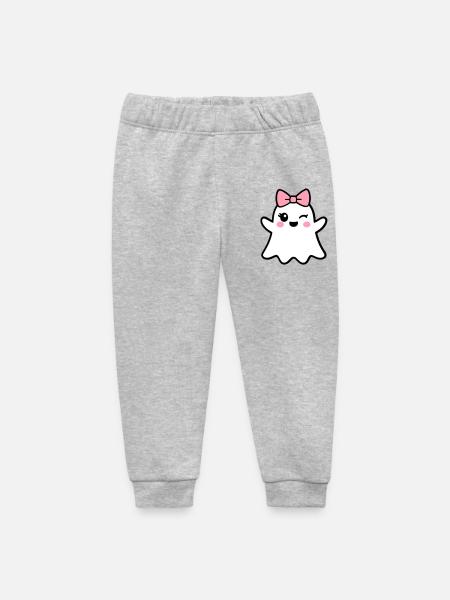 Kawaii Geist mit rosa Schleife - Baby Organic Jogginghose Baby Tumbler von Stanley/Stella - Grau meliert