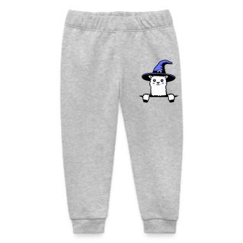 Llama Wizard Cute Look Magical Witch Hat Cute - Baby Organic Sweatpants by Stanley/Stella - heather grey - Front
