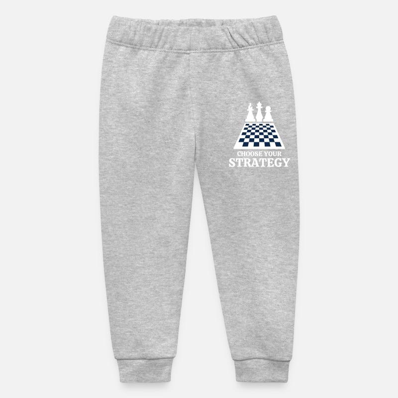 échecs, joueur d échecs, échec et mat - Pantalon de jogging bébé bio Stanley/Stella - gris chiné