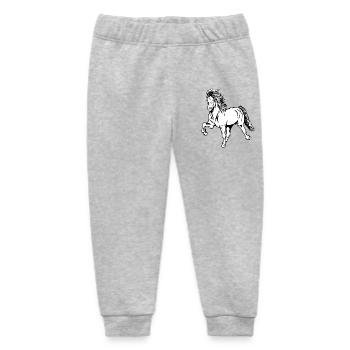Islandhengst im Tölt - Baby Organic Jogginghose Baby Tumbler von Stanley/Stella - Grau meliert - Vorne