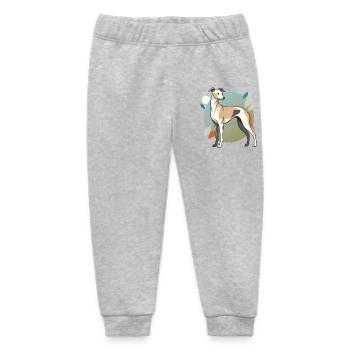Italian Greyhound Dog Greyhound - Baby Organic Sweatpants by Stanley/Stella - heather grey - Front