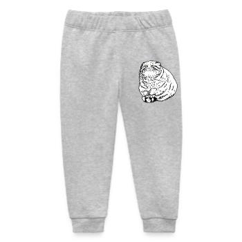 Fat Cat - Baby Organic Sweatpants by Stanley/Stella - heather grey - Front