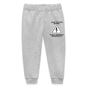 Lightning Warning Triangular Sign - Baby Organic Sweatpants by Stanley/Stella - heather grey - Front
