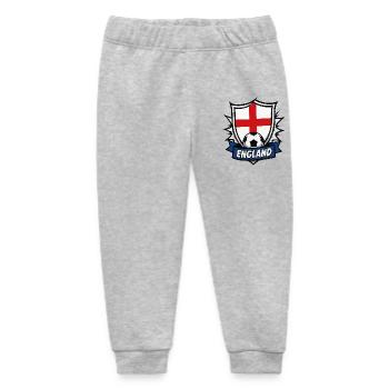 England Shield Flagge und Ball - Baby Organic Jogginghose Baby Tumbler von Stanley/Stella - Grau meliert - Vorne