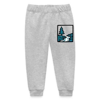 River Forest Nature Logo - Baby Organic Sweatpants by Stanley/Stella - heather grey - Front