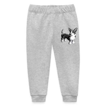 Welsh Corgi Cardigan - Baby Organic Sweatpants by Stanley/Stella - heather grey - Front